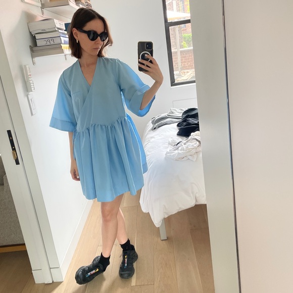 Ganni Tafetta Mini Wrap Dress - Picture 5 of 12